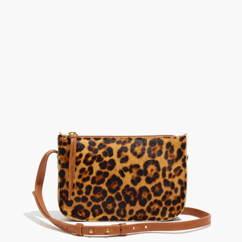 Madewell The Simple Crossbody Bag in Leopard Calf Hair